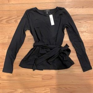 J CREW Tie-Waist long Sleeve T-Shirt *NEW*